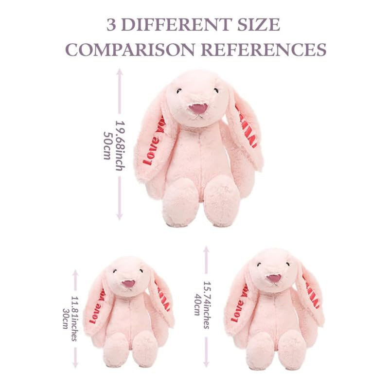 Kuscheltier Personalisiert Hase Kuscheltier mit Namen Bestickt personalisiertes kuscheltiere Hasen für Baby Geschenk personalisiert Bunny kuscheltiere Ostergeschenk für Kinder