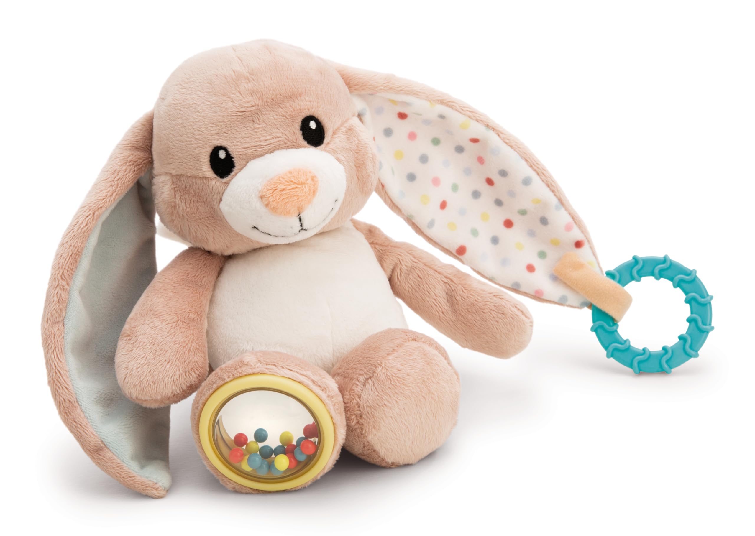 Activity Kuscheltier Hase Fjella 23cm - rosa - Plüschtier für Babys und Kleinkinder zum Greifen, Knuddeln, Entdecken und Einschlafen | 61887