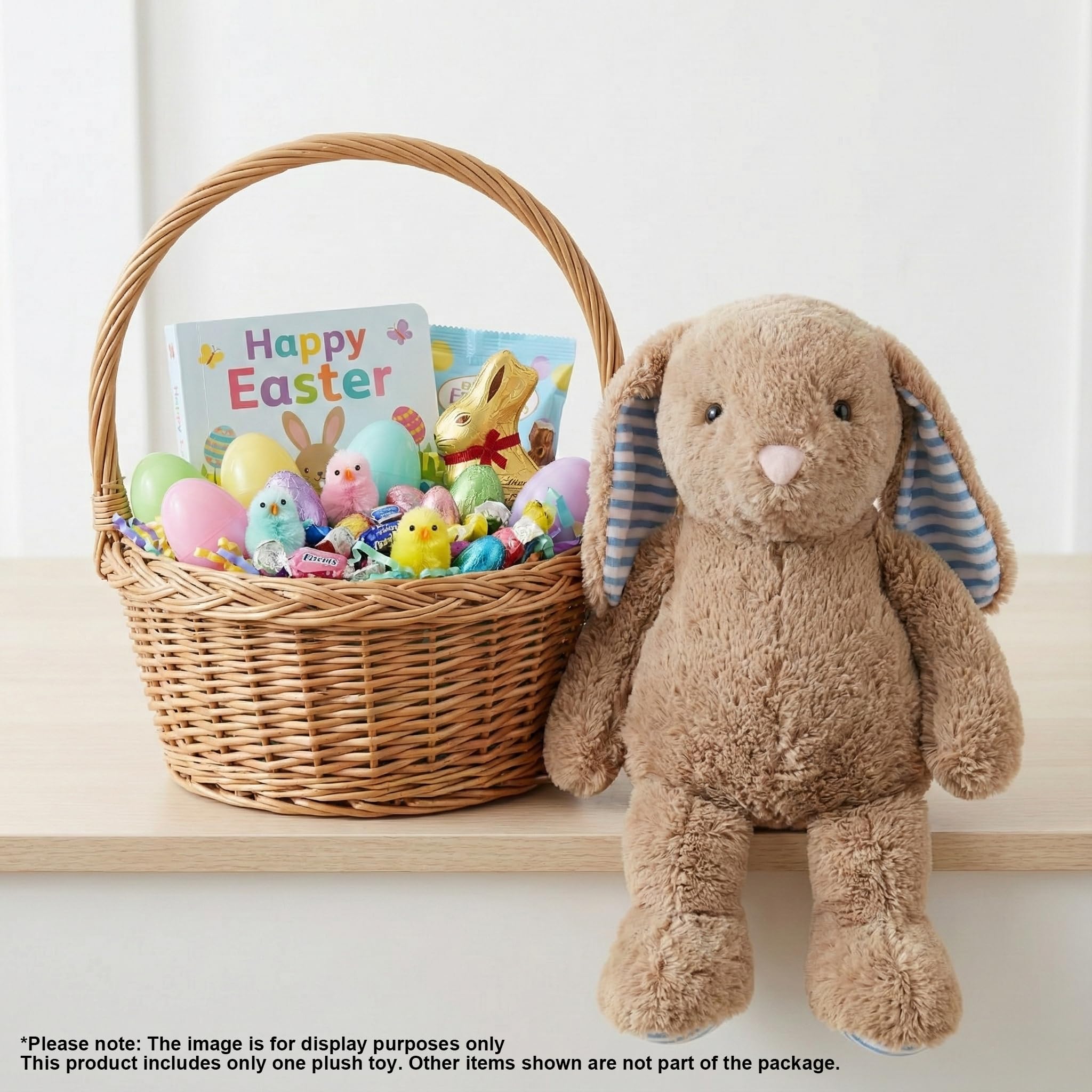 WEIGEDU Kuscheltier Hase Plüschtiere Stofftiere Tierspielzeug Spielzeug Plüsch-Widderkaninchen mit Langen Ohren, 45 cm - weiches Stofftier Geschenk für Baby & Kinder