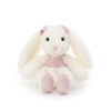Apricot Lamb Rosa Ballet Hase Plüschtiere für Kinder, weiche niedliche Kuscheltier für Baby Mädchen und Jungen, Flauschige Hase Kaninchen Weiß 17cm
