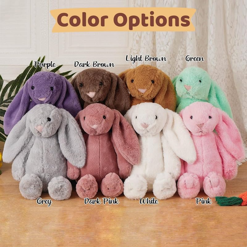 Kuscheltier Personalisiert Hase Kuscheltier mit Namen Bestickt personalisiertes kuscheltiere Hasen für Baby Geschenk personalisiert Bunny kuscheltiere Ostergeschenk für Kinder