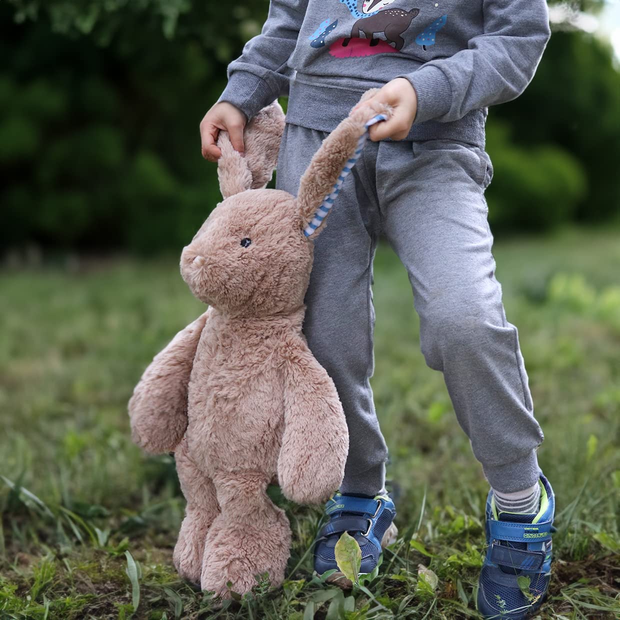 WEIGEDU Kuscheltier Hase Plüschtiere Stofftiere Tierspielzeug Spielzeug Plüsch-Widderkaninchen mit Langen Ohren, 45 cm - weiches Stofftier Geschenk für Baby & Kinder