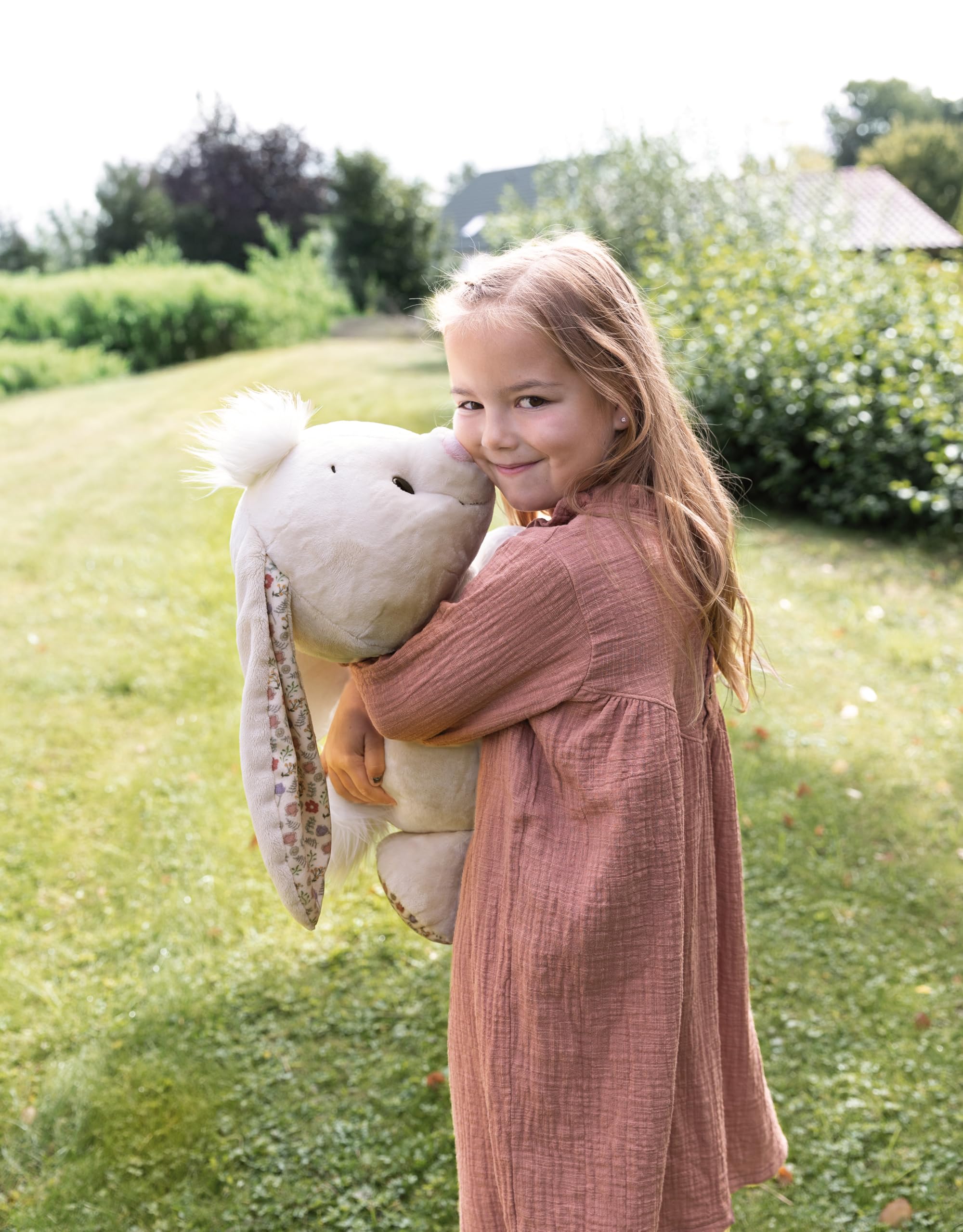 Kuscheltier Hase 50cm - beige - Stofftier aus weichem Plüsch, niedliches Plüschtier zum Kuscheln und Spielen, für Kinder & Erwachsene, tolle Geschenkidee | 62673